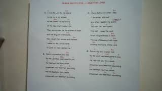 Neocatechumenal way song PSALM 114115116 ILOVE THE LORD [upl. by Eimac]