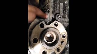 84 Chevy k10 62L rear main seal replacement [upl. by Ueihttam995]