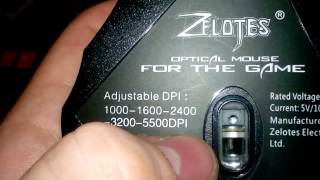 Zelotes optical mouse for the game unboxing [upl. by Secnarf]