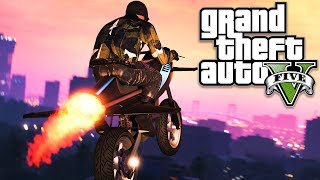 GTA 5 GUNRUNNING DLC  FLYING ROCKET BIKE Gunrunning DLC Update [upl. by Gaskins387]