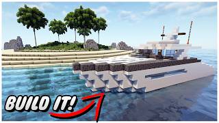 Minecraft How To Build a Luxury Yacht Tutorial [upl. by Tulley]