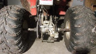 How to Adjust the Chain on an ATV or 4 Wheeler [upl. by Erodroeht]