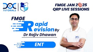 👂ENT Rapid Revision with Dr Rajiv Dhawan for FMGE 2025 📚💯 [upl. by Brinn]