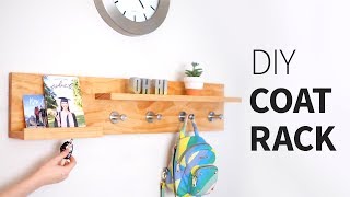 DIY coat rack organizer shelf thing  Woodworking how to [upl. by Nordek260]