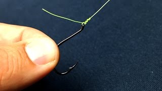 How to Tie On Fishing Hooks  Easiest Knot [upl. by Mahoney170]