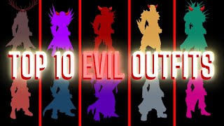 AQW TOP 10 EVIL OUTFITS  AC TAGGED  NONMEMBER  2021 [upl. by Kelli]