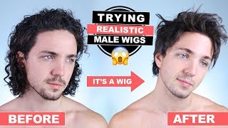 ✅ Trying Realistic Mens Wigs  Long Hair to Short Hair [upl. by Eceinhoj]