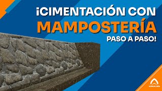 Construye un Muro de Mampostería y Cimentación en 5 pasos [upl. by Holman]