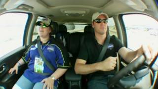 My Wish Jimmie Johnson Drives Jennifer Around Darlington Raceway [upl. by Enoval]