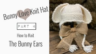 How to Knit Bunny Ears for a Hat Beginner Level [upl. by Emrich]