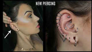 Getting My MidEar Pierced MidHelix Piercing Experience [upl. by Doughman]