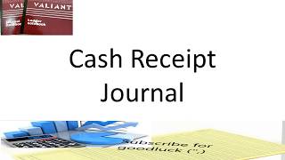 Cash Receipts Journal [upl. by Tse]