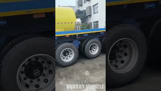 40ft 3Axle Flatbed Trailer sale in Tanzania [upl. by Aciraj]