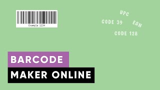 Online Barcode Generator  How to Create a Free Barcode [upl. by Miran]