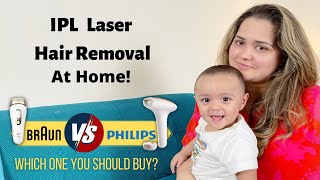 What is IPL Laser How to do IPL Laser Hair Removal at Home BRAUN IPL vs PHILIPS LUMEA [upl. by Enyar]