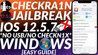 How to jailbreak iOS 1257 with Checkra1n Windows  No USBNo Checkn1x  Jailbreak iPhone 65S [upl. by Chew918]