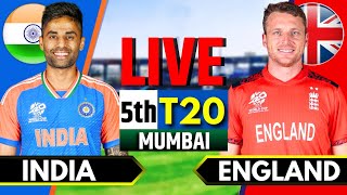 India vs England 5th T20  Live Cricket Match Today  IND vs ENG Live Match Today  Last 14 Overs [upl. by Thilde]