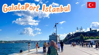 GalataPort Istanbul  Turkey  Cruise Port  Food Street Istanbul  Walking Tour  4 K HDR [upl. by Randee]