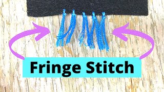 How To Make Fringe  Hand Embroidery Basics [upl. by Ahsimot621]