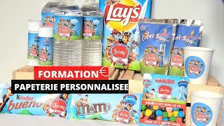 FORMATION PAPETERIE SANS MACHINE DE DÉCOUPE  PAQUETS DE CHIPS  KINDER  CAPRISUN PERSONNALISÉES [upl. by Adnuahsar798]