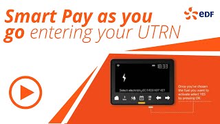 EDF Energy Smart pay as you go – entering your UTRN [upl. by Naloc208]