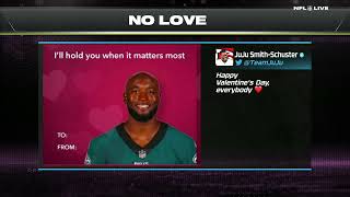 AJ Brown fires back at JuJu SmithSchuster after throwing shade at the Eagles 👀  NFL Live [upl. by Irrek]