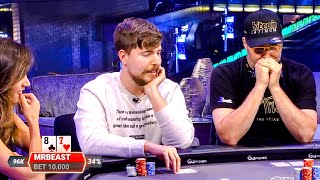 MrBeast Fails to Last 10 Minutes on TV Poker Show [upl. by Marra]