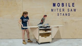 DIY Mobile Miter Saw Stand [upl. by Hollister286]