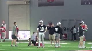 Ohio State QBs Joe Burrow Dwayne Haskins Tate Martell throw [upl. by Nahshon379]