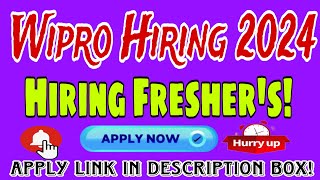 Wipro Elite Recruitment 2024 Hiring for Freshers Apply Now [upl. by Obelia185]