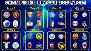 ASÍ quedaron DEFINIDOS los GRUPOS para la CHAMPIONS LEAGUE 20232024 [upl. by Rickard378]