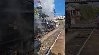 East lancs railway steam gala 92134 depart ramsbottom station EASTLANCSRAILWAYSTEAMGALA [upl. by Jacenta]