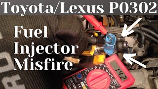 ToyotaLexus P0302 Fuel Injector Replacement [upl. by Adnavoj675]