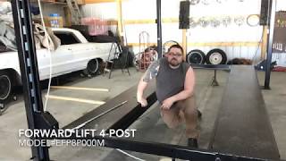 Install 4 post car lift [upl. by Damalus657]