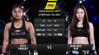 Ritu Phogat vs Nam Hee Kim  Full Fight Replay [upl. by Atined616]