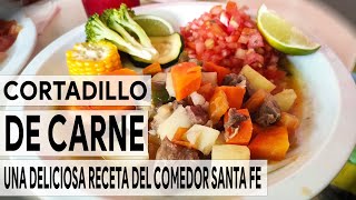 Cortadillo de res una NUEVA RECETA en Comedor y pupuseria Santa Fe  Youtubero Salvadoreño [upl. by Erlina770]