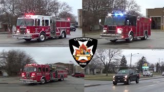 Full House Response  Volunteer Fire Department Responding Tecumseh Fire E1 R1 T1 [upl. by Mailliwnhoj569]