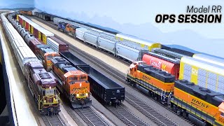 Ops Session Mainline BNSF Marias Pass Operations wDispatcher Radio [upl. by Tarton814]