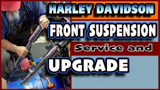 Harley Davidson Front Suspension Service and Upgrade [upl. by Aviva]