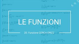 Funzione Cerca Orizzontale cercaorizz  Excel Facile [upl. by Naz]