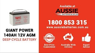 Deep Cycle Batteries  Features amp Benefits  Giant Power 140AH 12V AGM  AGM Battery FAQ [upl. by Brent]