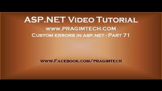 Custom errors in aspnet Part 71 [upl. by Staley895]