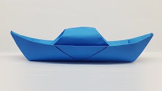 How to Make a Paper Canoe  Paper Boat Making Origami Tutorial [upl. by Faye]