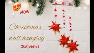 wallhanging christmas craft3Dchristmas starchristmas craftschristmas decoration ideasPaper craft [upl. by Gutow]