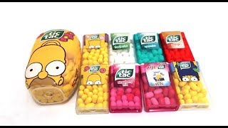 MEGA UNBOXING TIC TAC MINT CANDIES 7 TIC TAC FLAVOURS AND SIMPSON EDITION TICTAC [upl. by Nyllek672]