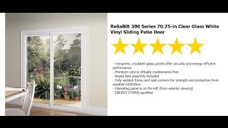 Patio Door Installation  ReliaBilt Series 300 Sliding 6 ft RB Vinyl Patio Door [upl. by Eelrahc]