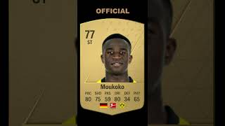 Youssoufa Moukoko  Official Rating VS Potential Future Rating like subscribe [upl. by Filipe]