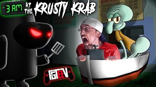 3AM athe Krusty Krab SPONGEBOB ESCAPE GAME FGTEEV vs Potato Masher [upl. by Lesser999]