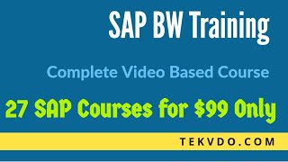 SAP BW Training  INFO OBJECTS Part 1  SAP BI Training [upl. by Nyltac]