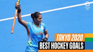 🏑 UNBELIEVABLE hockey goals at Tokyo2020  Top Moments [upl. by Yrahca]